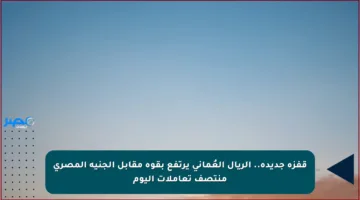قفزة جديدة.. الريال العُماني يرتفع بقوة مقابل الجنيه المصري منتصف تعاملات اليوم